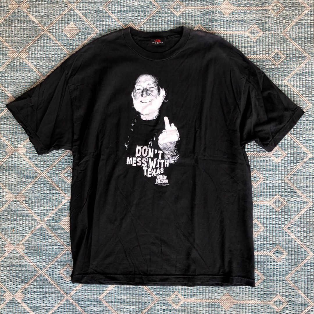 Zion RootsWear Willie Nelson Vintage T-Shirt Mens Size 2XL Dont Mess With Texas