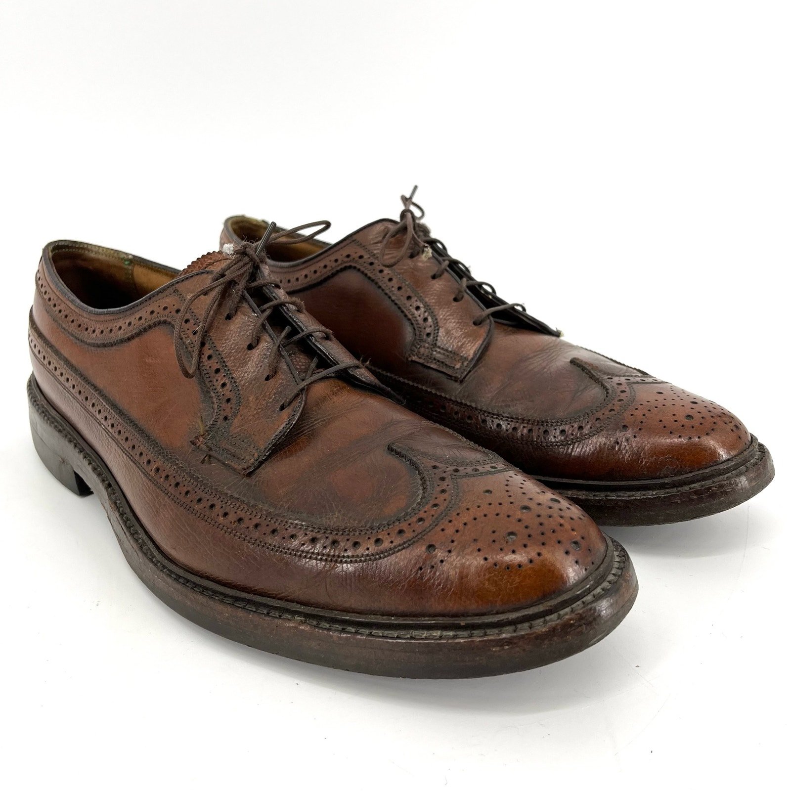 Florsheim Imperial Brown Leather Wingtip Oxford Dress Shoes (11.5B)
