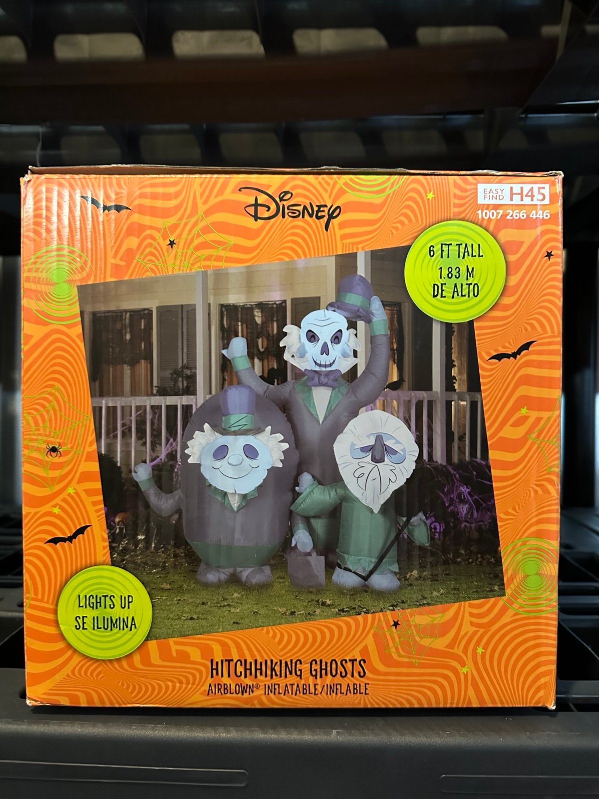 Gemmy Disney 6' Hitchhiking Ghosts Halloween Airblown Inflatable Yard Decor New