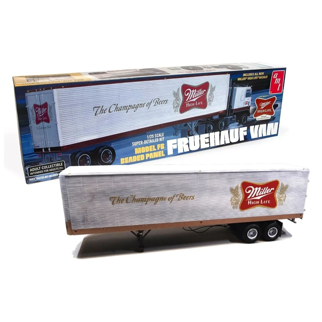 AMT Miller Fruehauf Van 40' Semi Trailer 1:25 Scale Model Truck Kit 1234