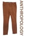 Anthropologie Womens Faux Suede Zip Ankle Pull On Pants Leggings Brown Size 28