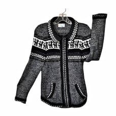 Signature Imports Cardigan Sweater Alpaca Wool Handmade Bolivia Soft