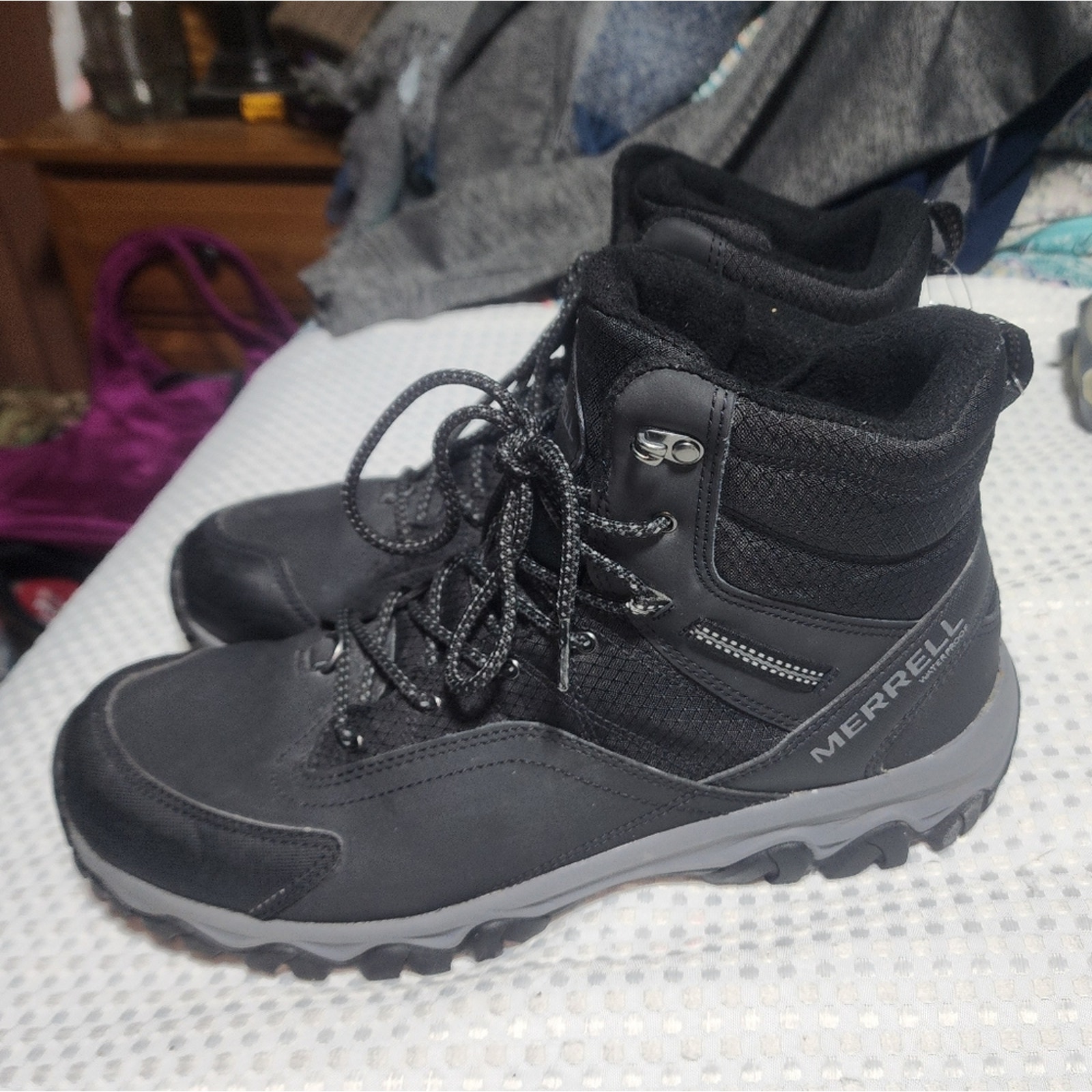 MERRELL EUC MENS SZ 12 THERMO AKITA MID WATERPROOF INSULATED OUTDOOR BOOTS SHOES