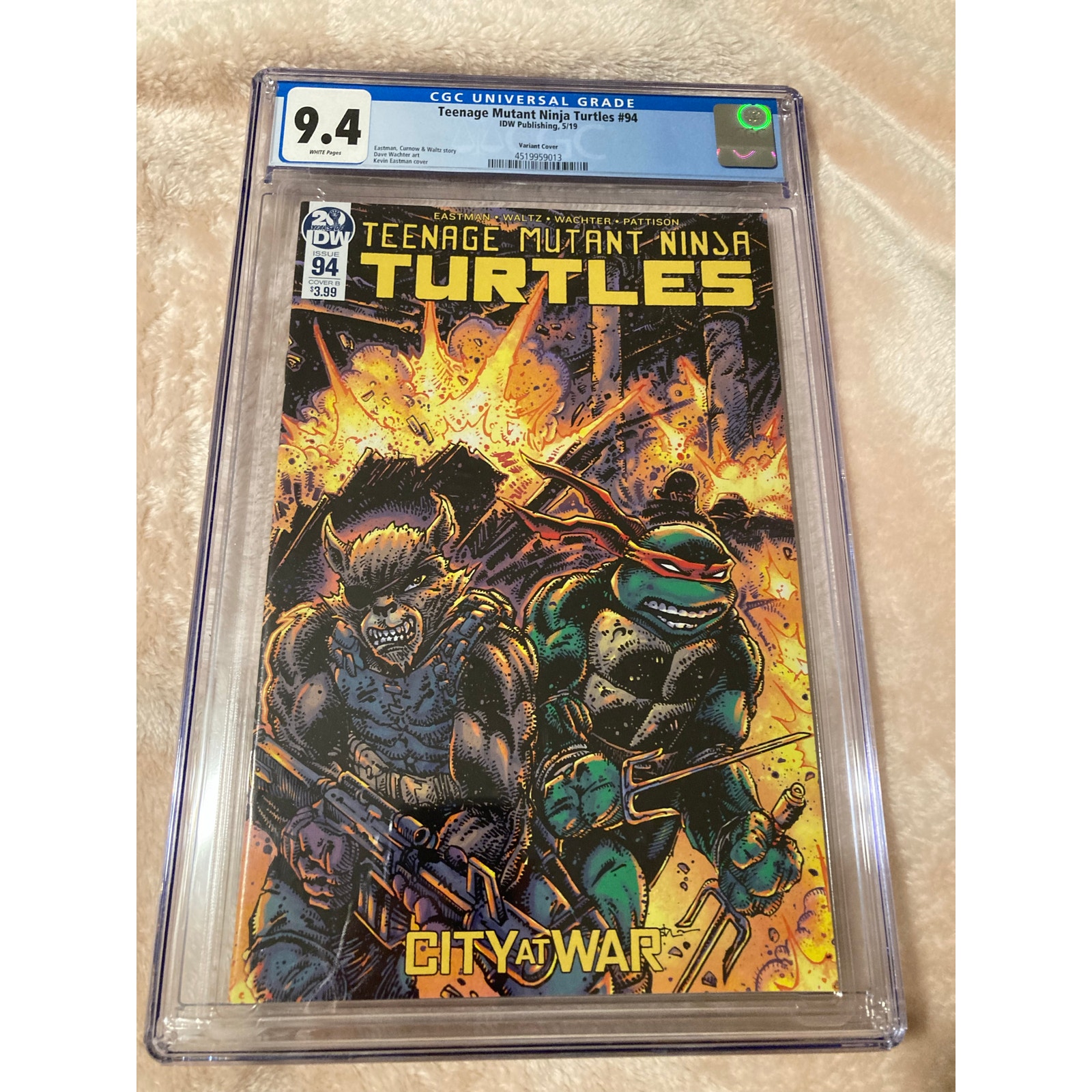 9.4 CGC Rating Teenage Mutant Ninja Turtles #94 Kevin Eastman Cover B Variant #1