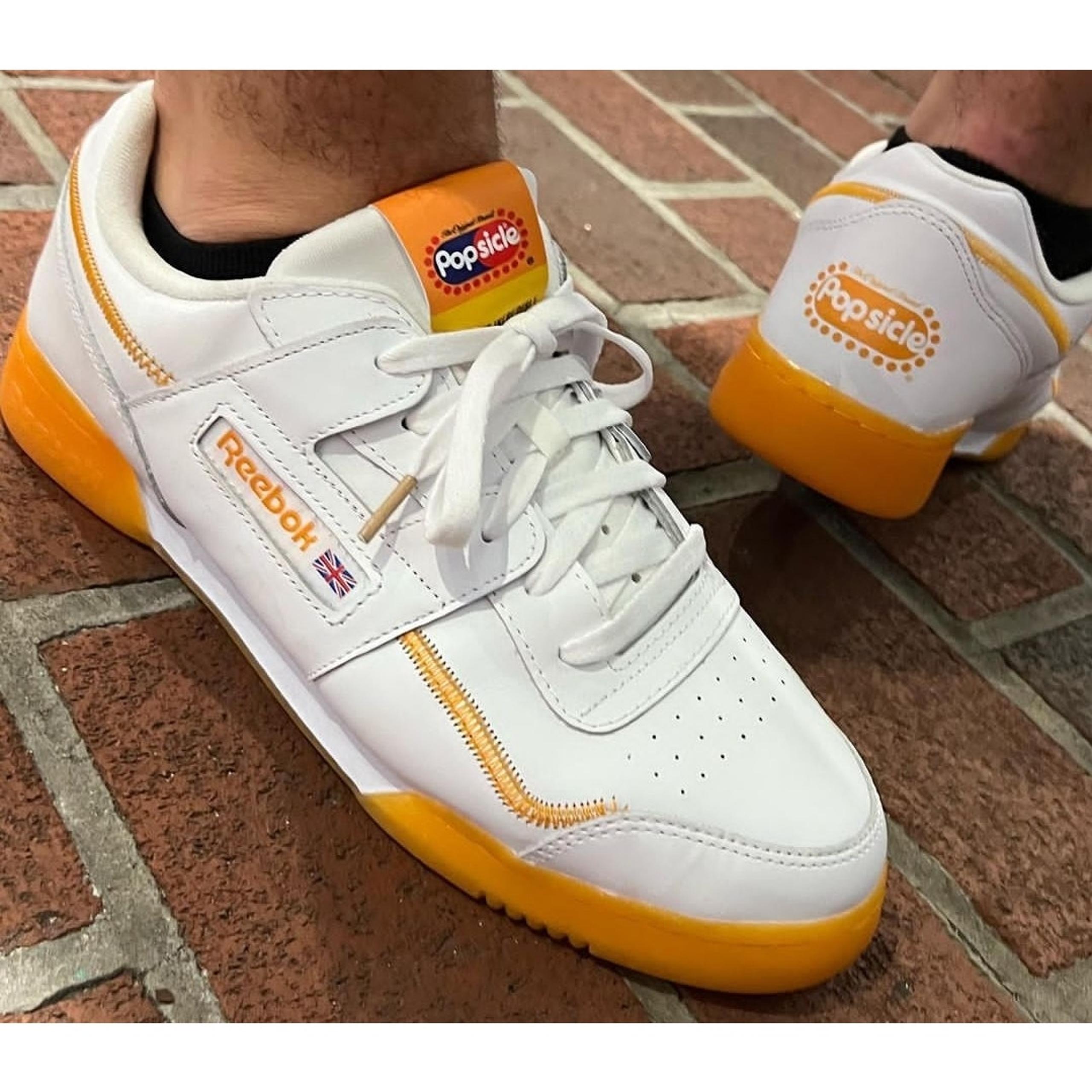 SIZE 8 MEN - Reebok Workout Plus X Popsicle Classic Sneakers | Creamsicle