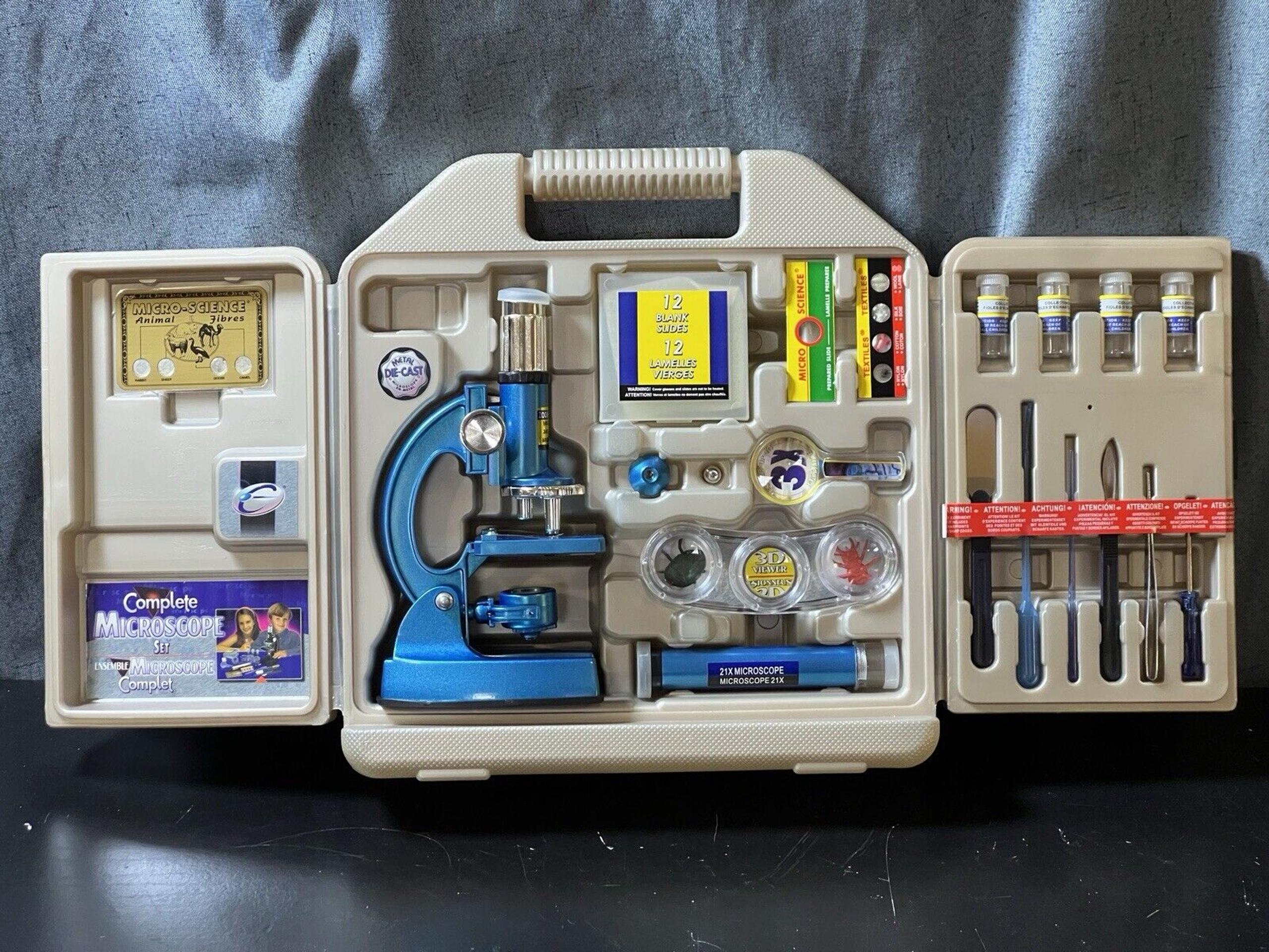 Micro-Science Microscope Deluxe Set With Hard Carrying Case Stem Learning Tool