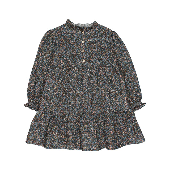 Buho Bloom Dress Girls Size 3 Navy/Charcoal New