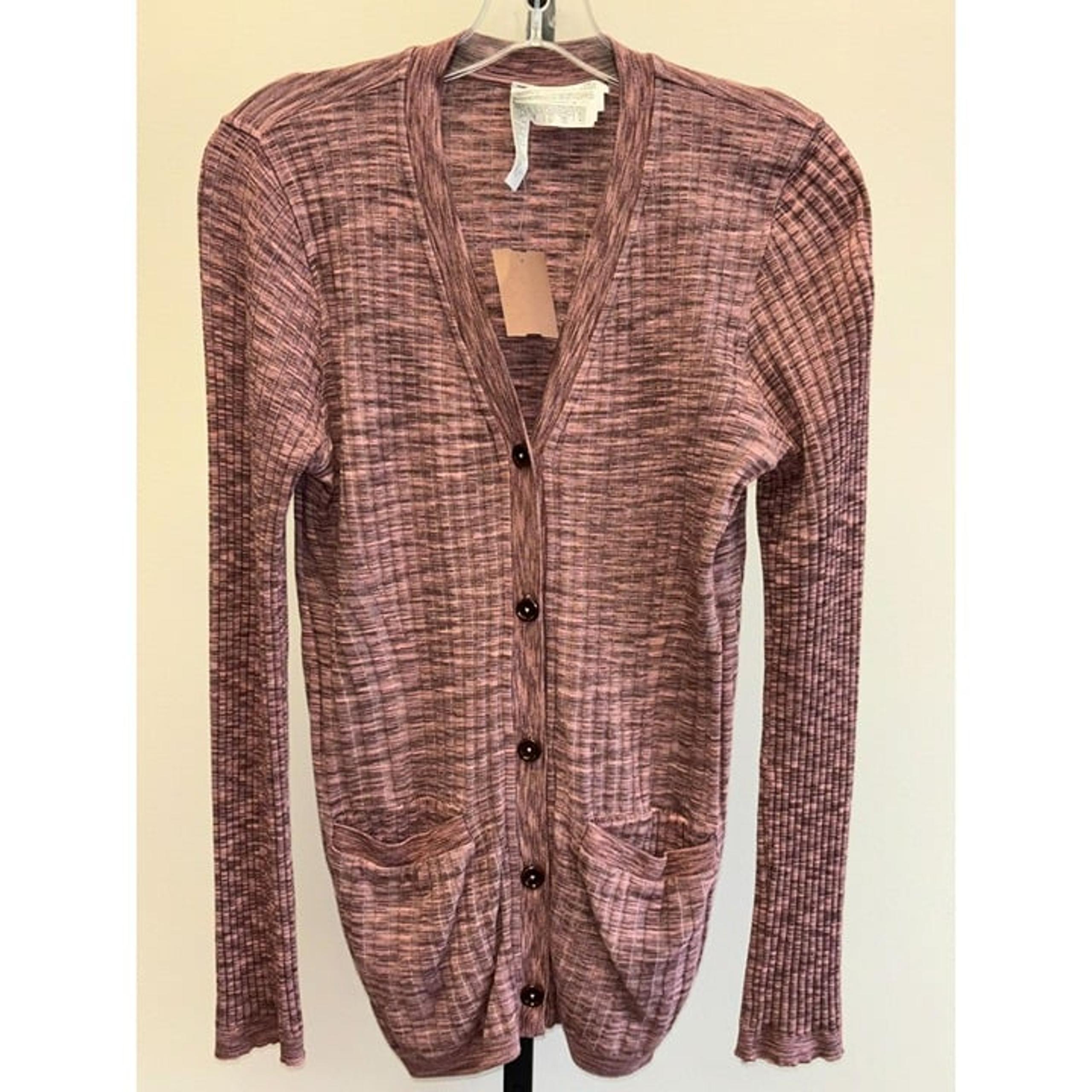 Athleta Women's Pink Long Sleeve Button Front Top Size M #29962