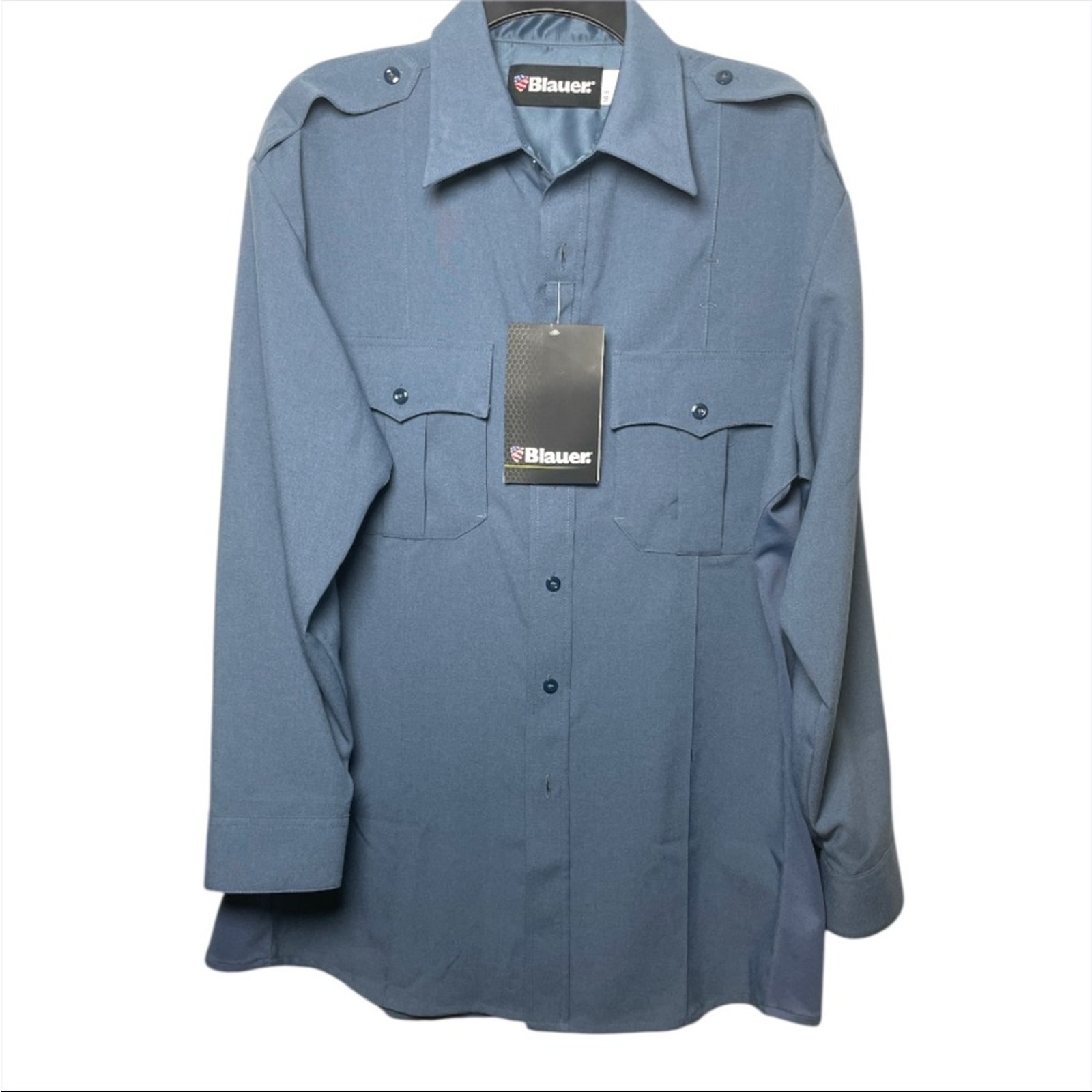 Blauer Mens Polyester LS Supershirt® (8670) French Blue Heather size 16.5