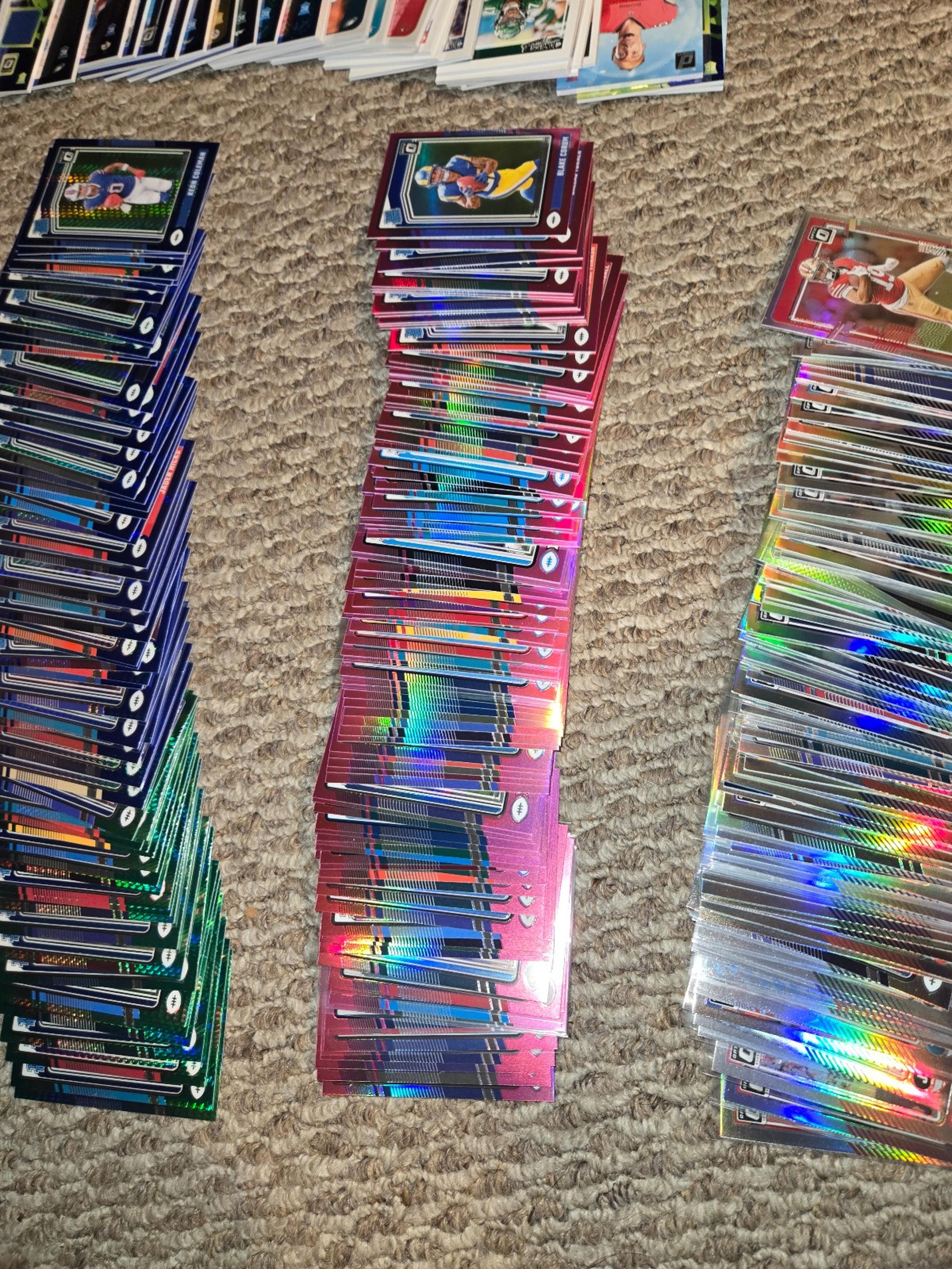 Donruss&optic silvers, Pinks, Red wave Green&blue pulsar, purple shocks, patches
