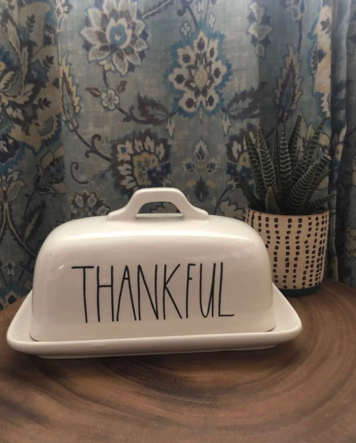 Rae Dunn “ Thankful” Butter Dish