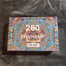 Brutfuner Professional Oily Colored Wood Pencils 260 Count in Plastic Carry Case
