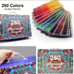 Brutfuner Professional Oily Colored Wood Pencils 260 Count in Plastic Carry Case