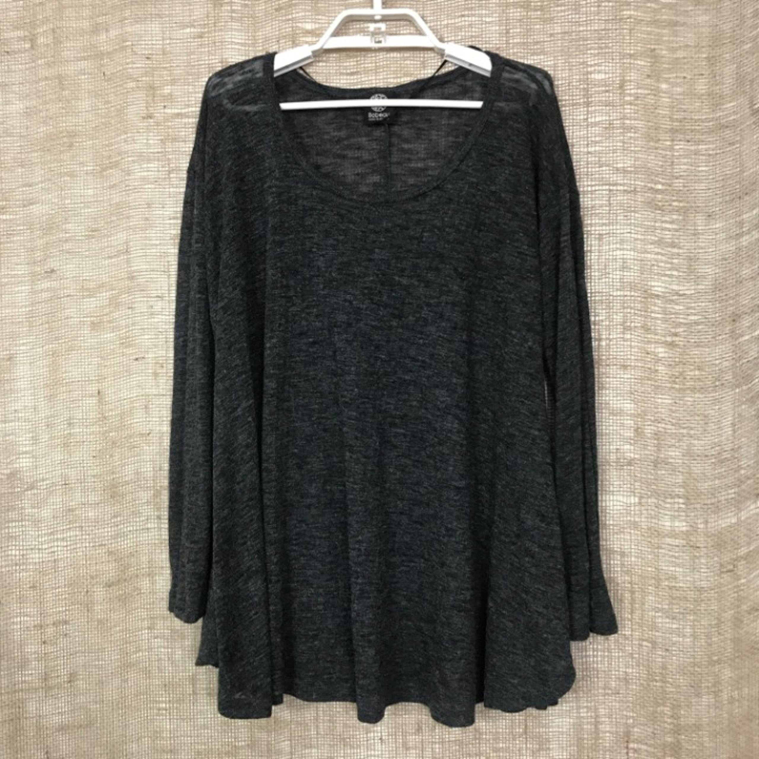 Bobeau Gray Knit Trapeze Top - Medium