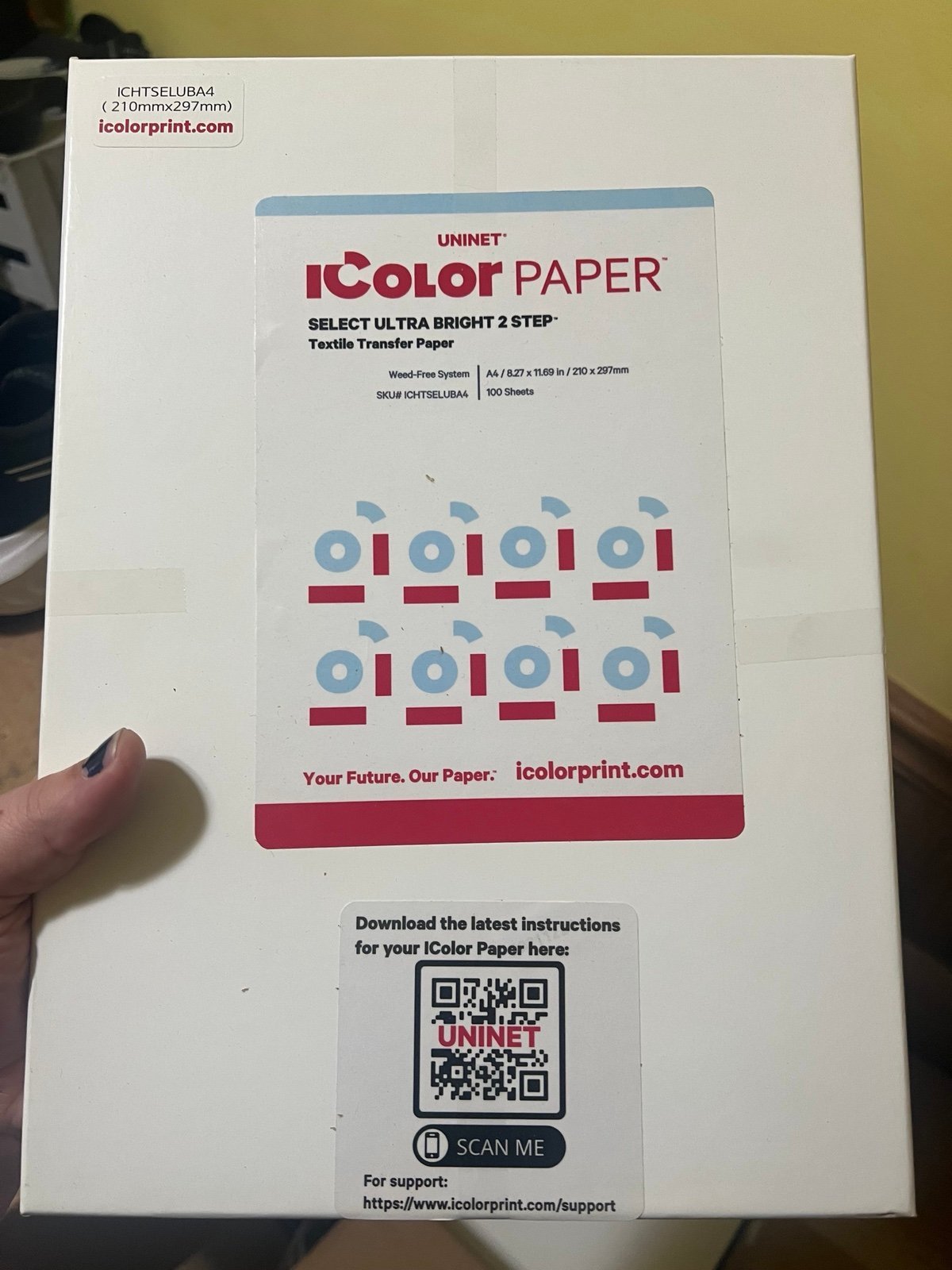 Icolor 2-step transfer paper