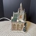 PLAID TIDINGS Porcelain Lighted Christmas Village House Cracker Barrel VTG