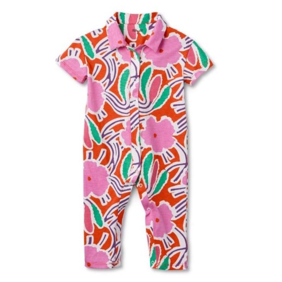 DVF Diane Von Furstenberg Flower Grove Jumpsuit Baby Girl 0-3M