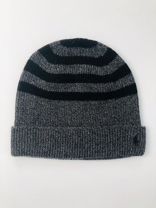 NWT POLO RALPH LAUREN CASHMERE WOOL CHARCOAL BEANIE HAT