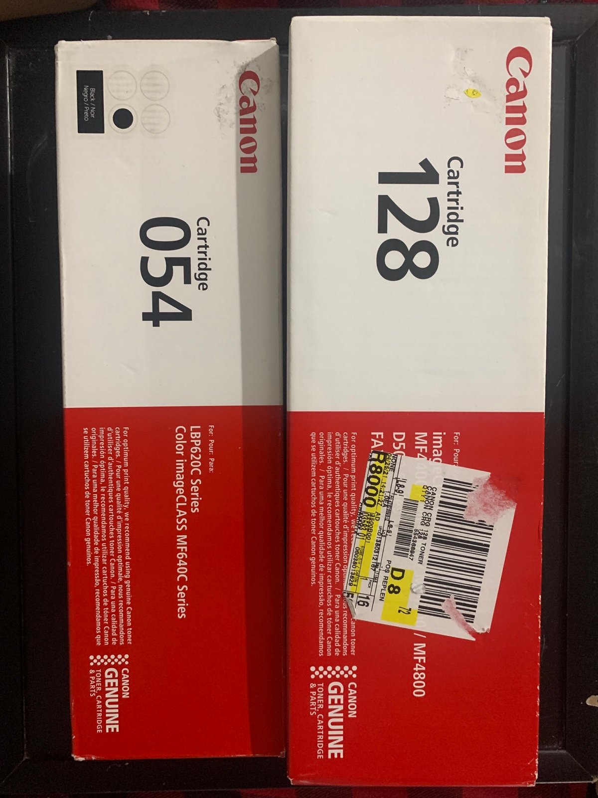 Canon 128 cartridge and 054 Cartridge