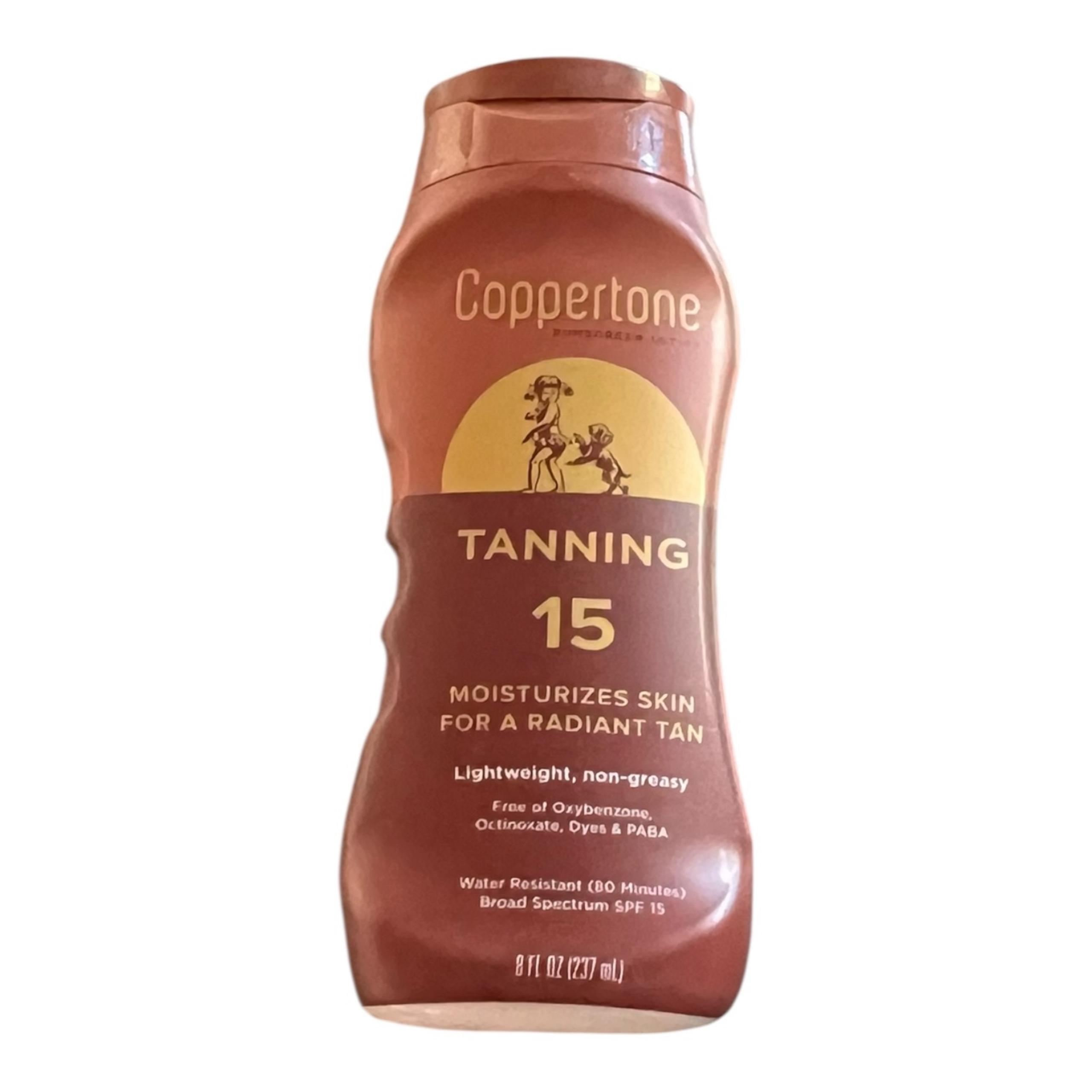 Coppertone Tanning SPF 15 Lightweight, Non-Greasy -Moisturizers Skin Radiant Tan