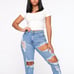 Fashion nova mom jeans size 5
