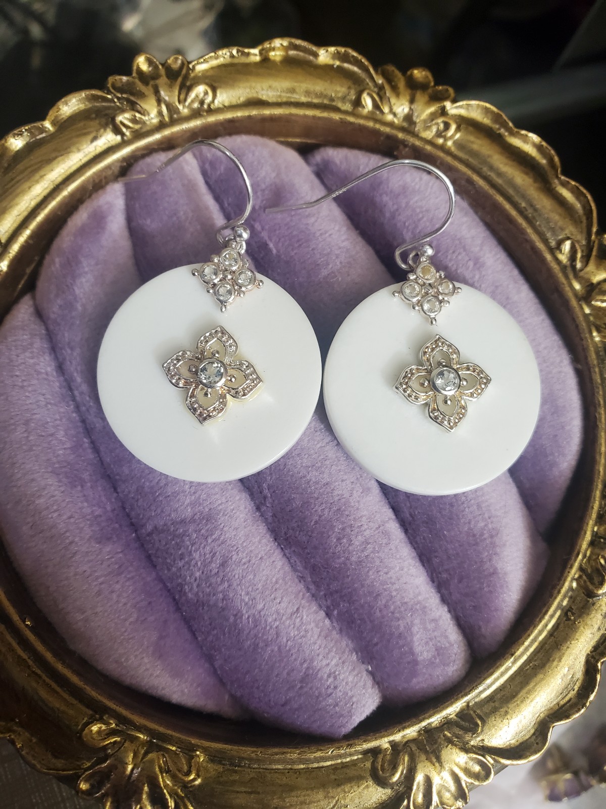 Sterling topaz earrings