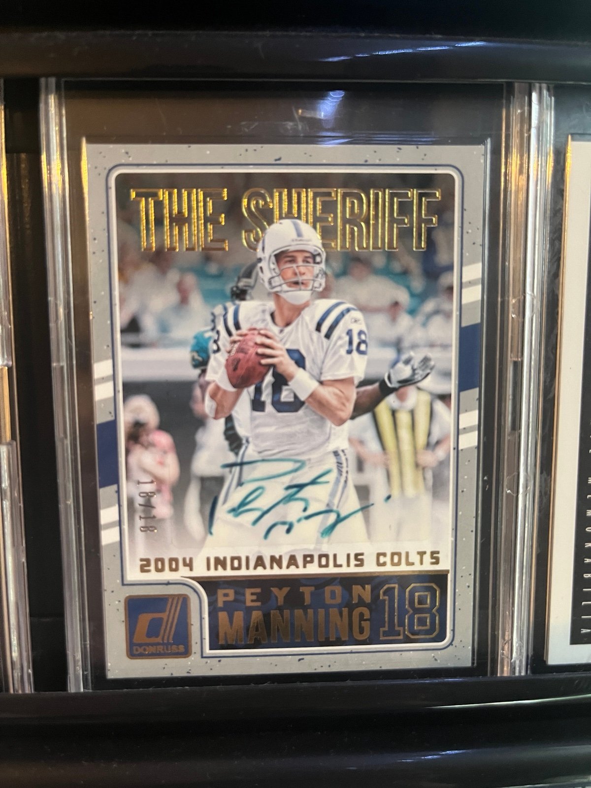 Peyton Manning autographed Sheriff card