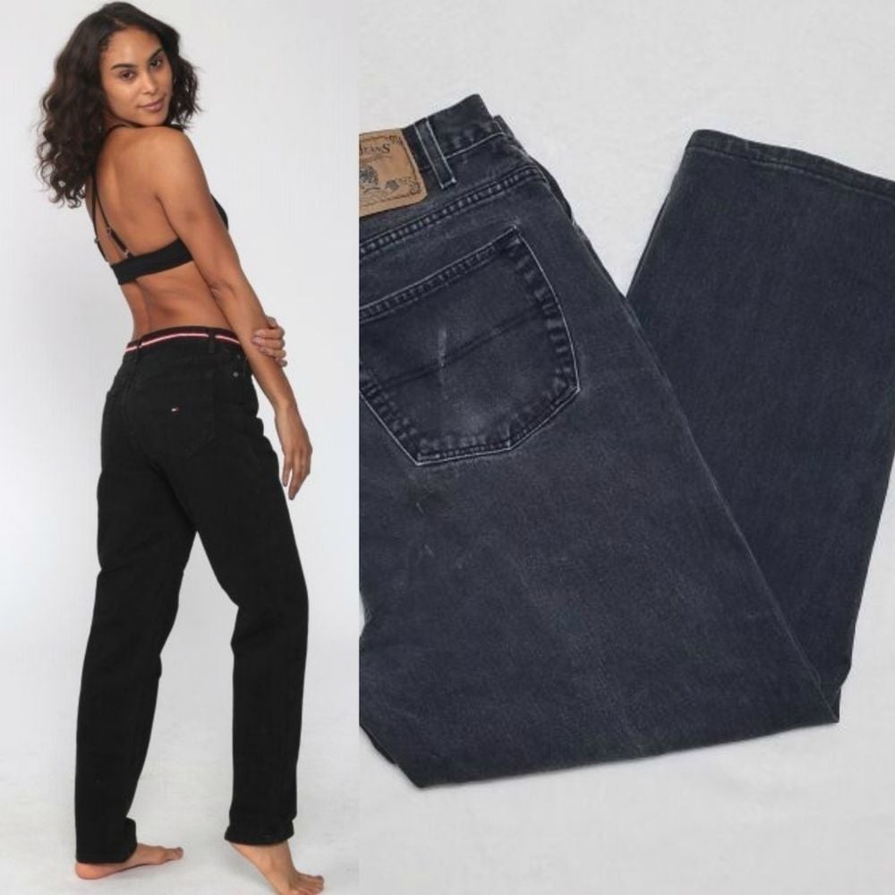 VINTAGE Tommy Hilfiger Black Distressed Jeans