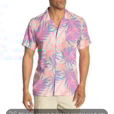 Duvin Cabana short sleeve Hawaiian shirt in pink