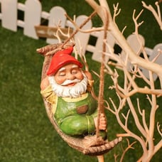 New Garden Gnome Statues, Cute Decorations for Yard Hanging Out