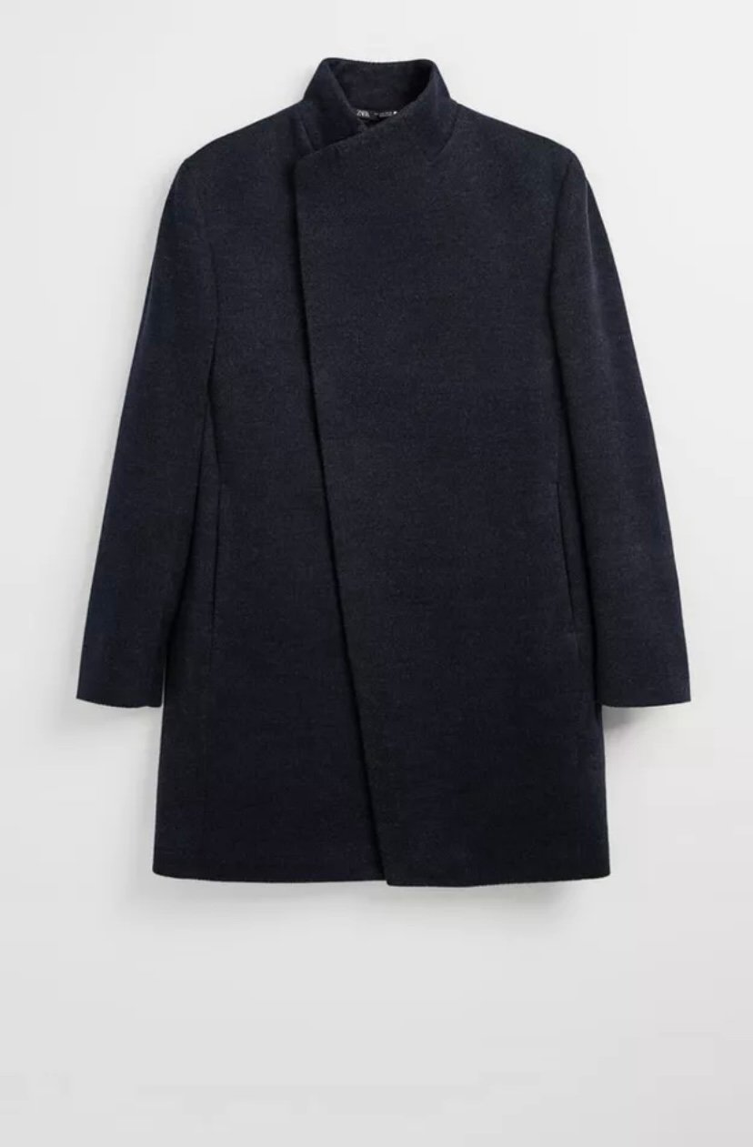 ZARA Structured Stretchy Coat Men’s SMALL Discontinued NEW!