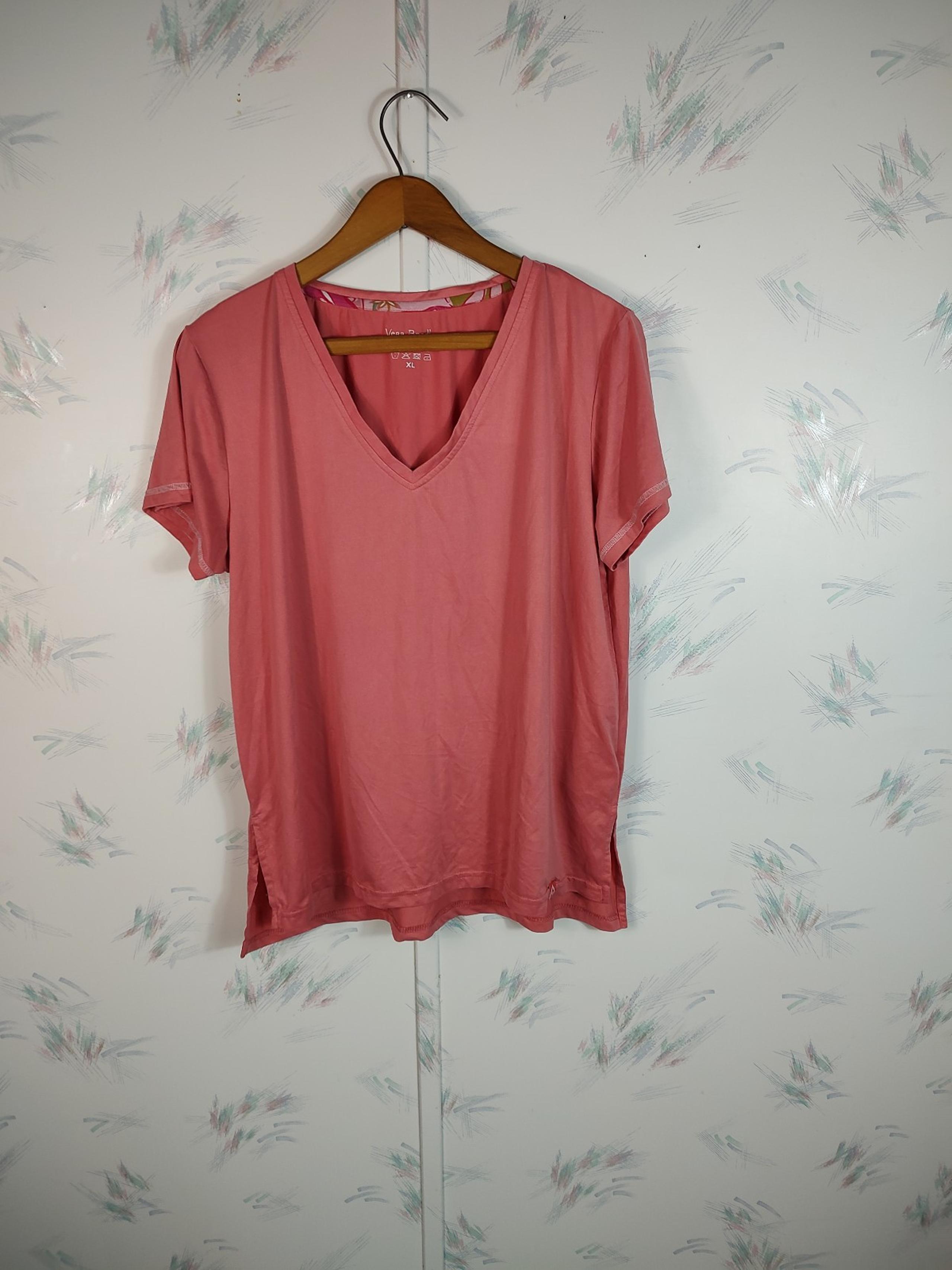 Vera Bradley Pink Short Sleeve Top V-neck