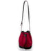 Tommy Hilfiger Red Black Faux Leather Y2K Drawstring Bucket Shoulder Bag