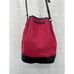Tommy Hilfiger Red Black Faux Leather Y2K Drawstring Bucket Shoulder Bag