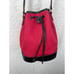Tommy Hilfiger Red Black Faux Leather Y2K Drawstring Bucket Shoulder Bag