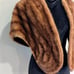 HENRI KESSLER Blonde Mink Fur Stole Evening Wrap Cape Lined Vintage Beautiful!