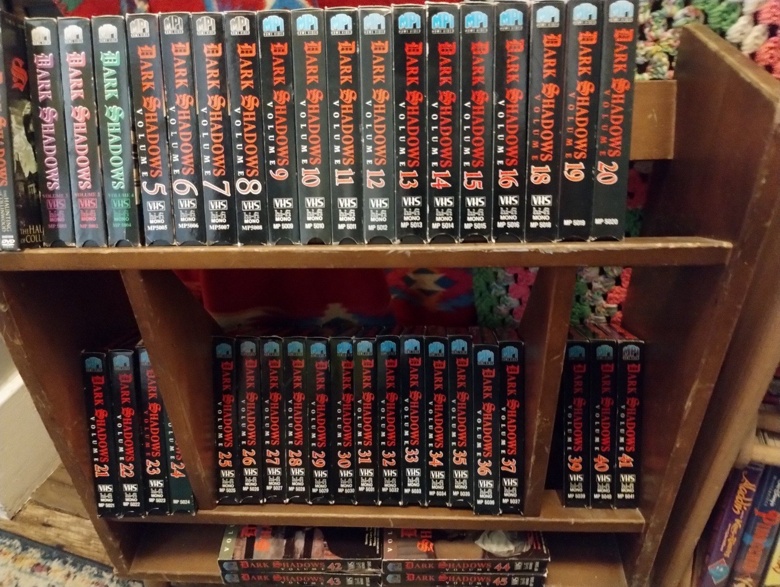 Vintage Lot of VHS from the HIT 1960's TV show Dark Shadows . Vol 2-45 & 2 DVDs