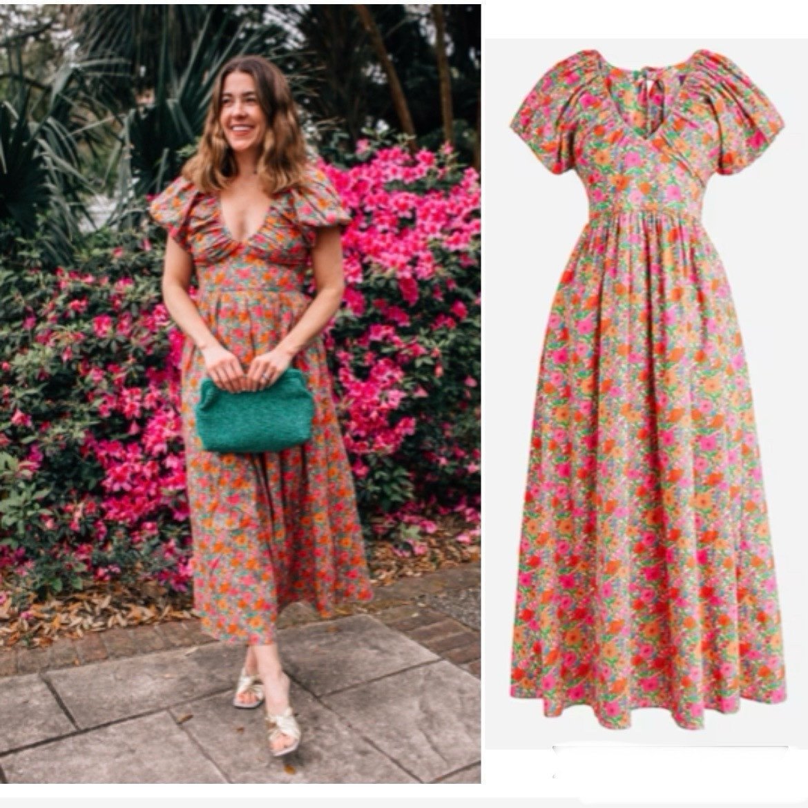 JCrew Collection bow-back puff-sleeve dress in Liberty® Meadow Song fabric