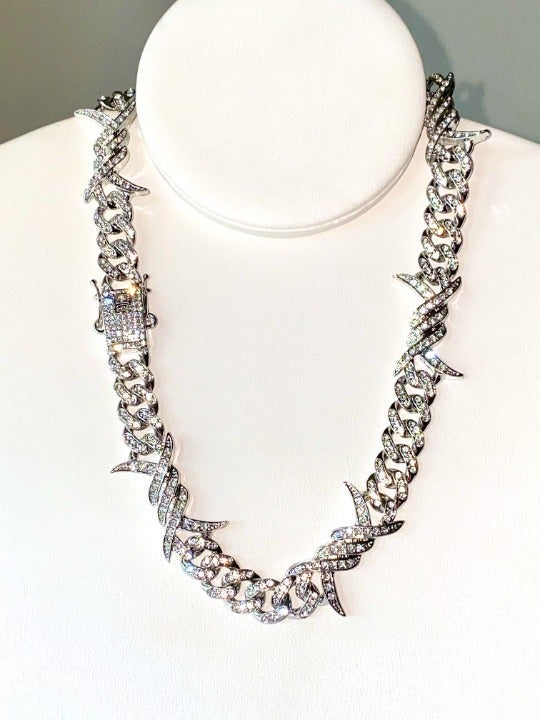 designer Miami Cuban chain choker 18