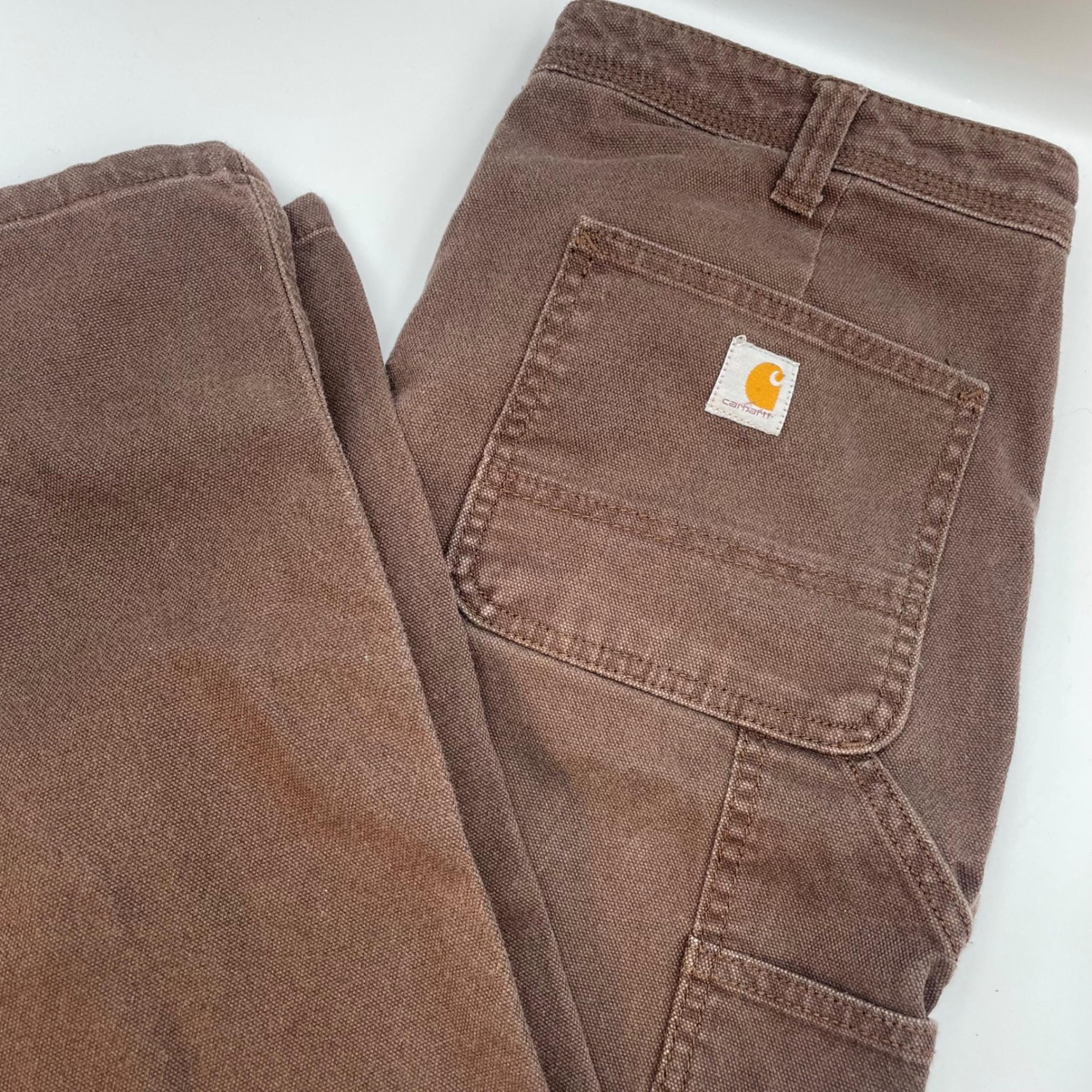 Carhartt Original Fit Crawford Canvas Carpenter Pant Brown Women 12 Rugged Flex