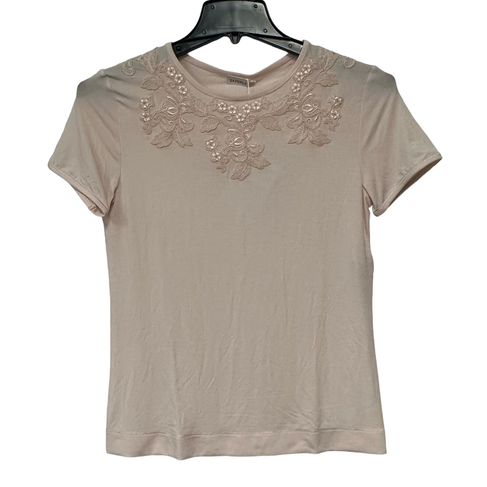 La Perla Maison at Home Embroidered Night Tee Shirt Wild Rose Size Small New