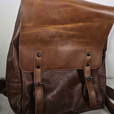 LXY Vegan Leather Backpack Vintage Laptop Bookbag for Women Men Brown Faux.