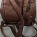 LXY Vegan Leather Backpack Vintage Laptop Bookbag for Women Men Brown Faux.