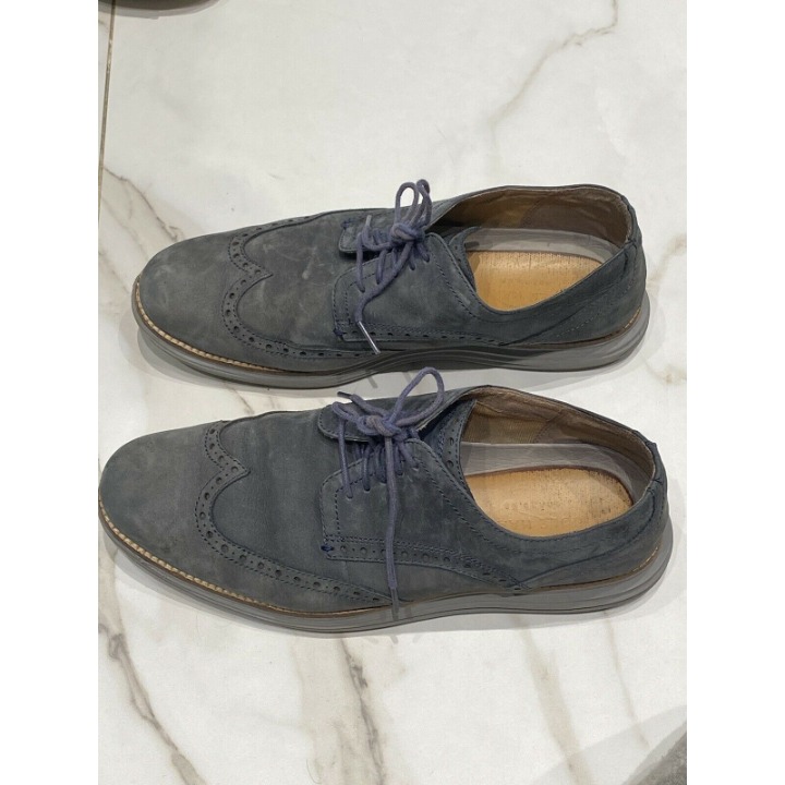 Cole Haan Grand Evolution Navy Blue Wingtip Lace Up Oxfords Shoes Men's 9.5M
