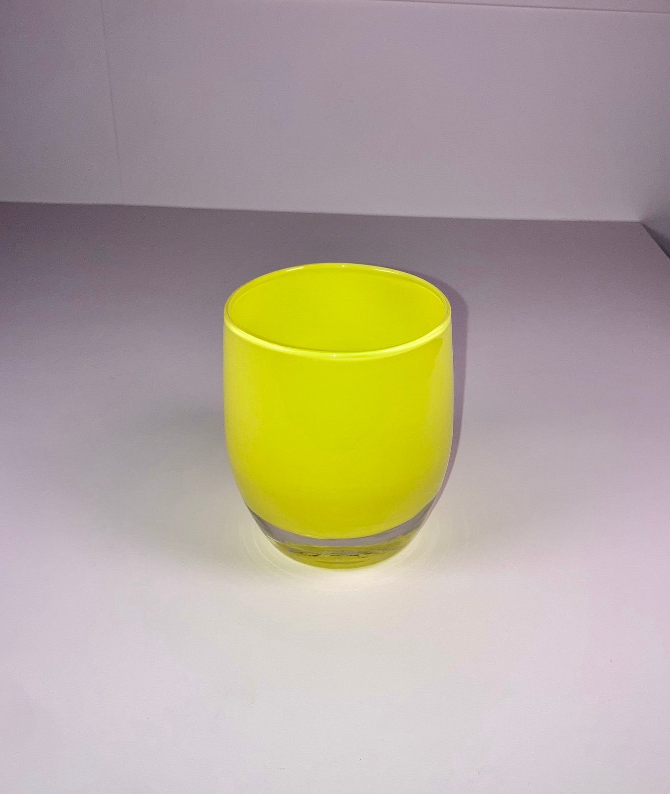 Glassybaby *Canary* Yellow VTG Hand Blown Art Glass Retired Color With Orig Tag