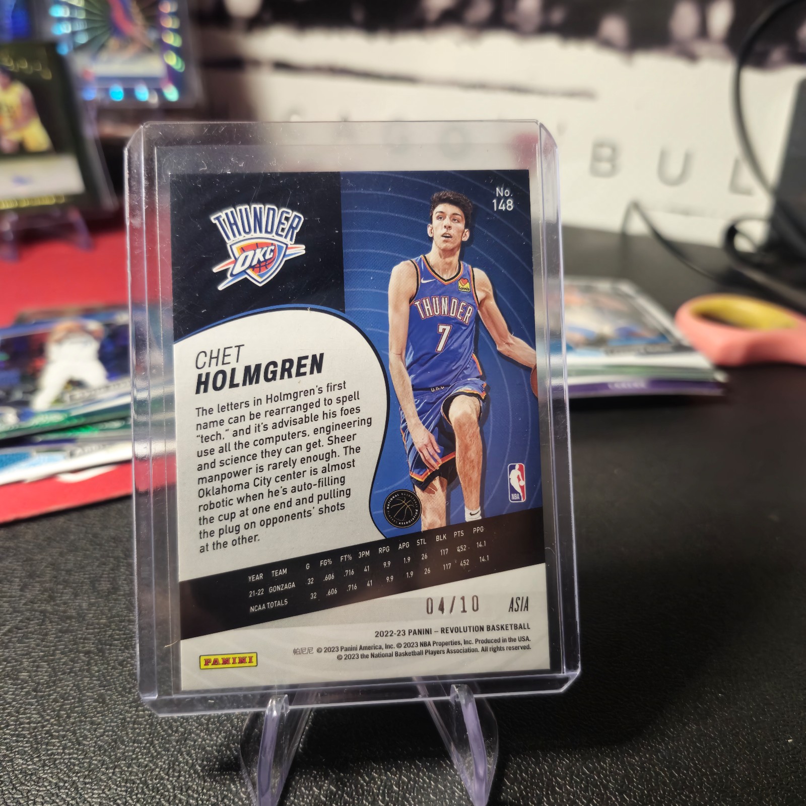 CHET HOLMGREN ROOKIE GOLD /10 REVOLUTION THUNDER NBA