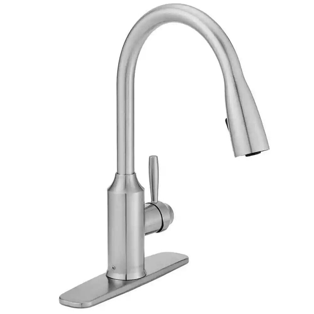 Invee Single-Handle Pull-Down Sprayer Kitchen Faucet in Stainless Steel