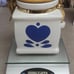 BLUE HEART STONEWARE CANISTER SET 3