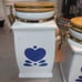 BLUE HEART STONEWARE CANISTER SET 3
