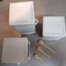 BLUE HEART STONEWARE CANISTER SET 3